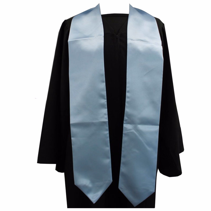Extra Long Steel Blue Graduation Sash 5" x 72"