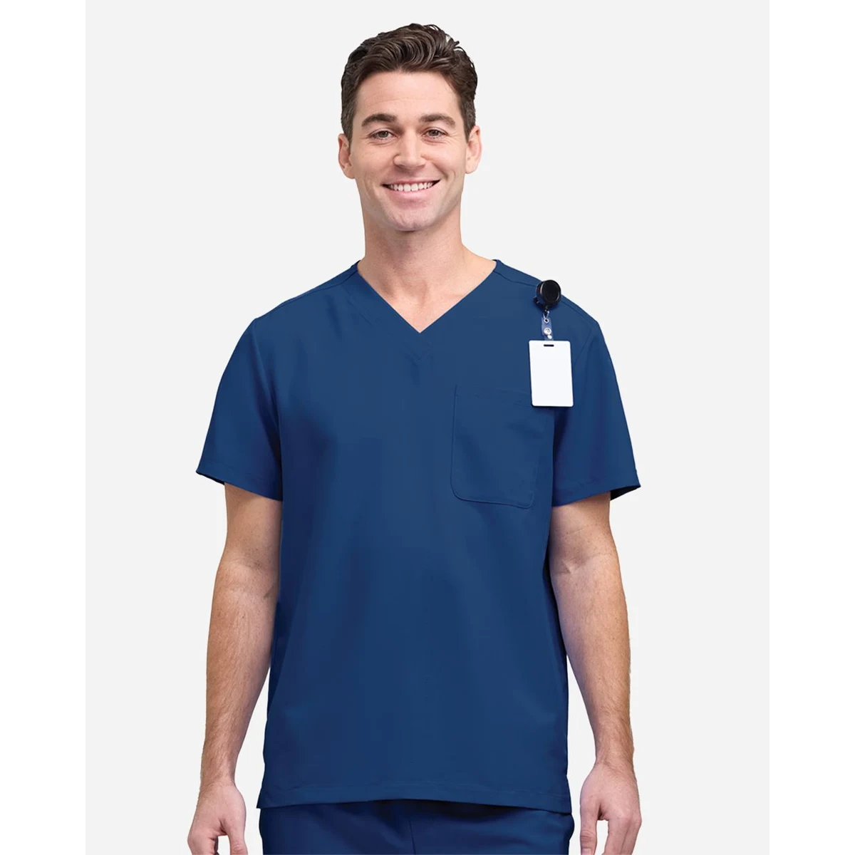Men's V-Neck 1 Pocket Scrub Top - HMB000 1