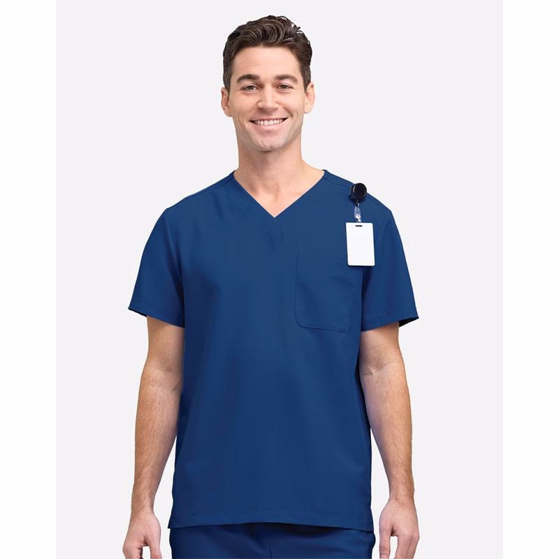 Men's V-Neck 1 Pocket Scrub Top - HMB000