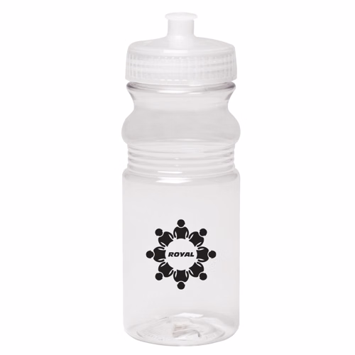 Plastic Bike Water Bottle - Push Cap, 20 oz.