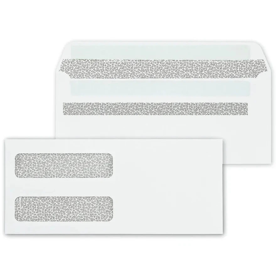 Envelopes - No.9 Double Window Confidential, Self Seal 1