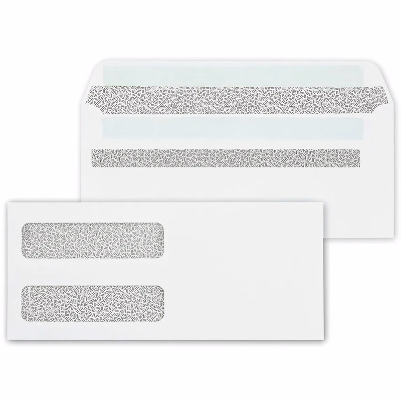 Envelopes - No.9 Double Window Confidential, Self Seal