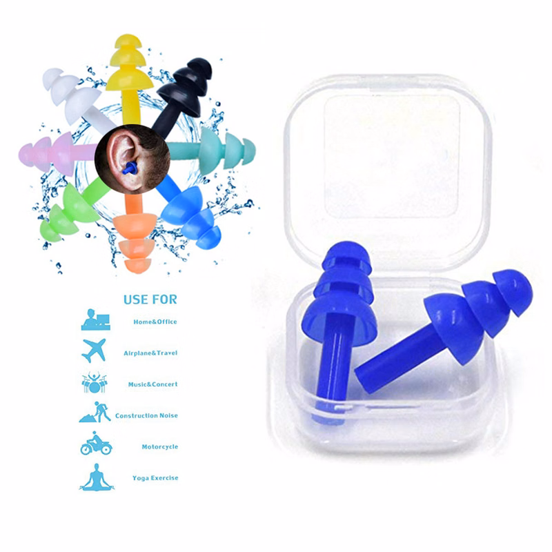 Silicone Waterproof Earplugs In Storage Cases