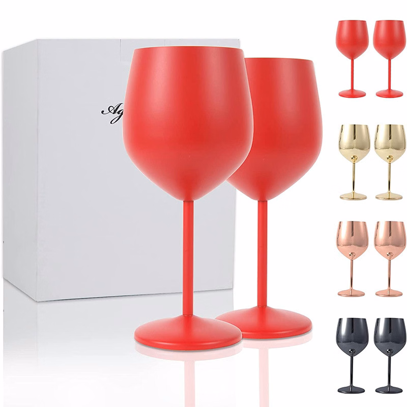 Wine Stainless Steel Glasses