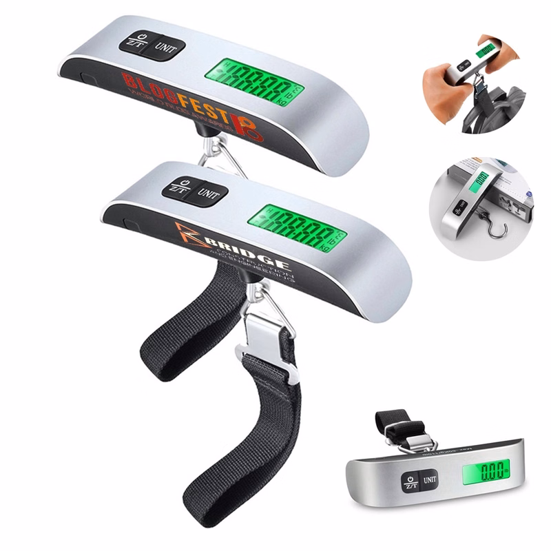 Portable Digital Luggage Scale with Temperature Sensor