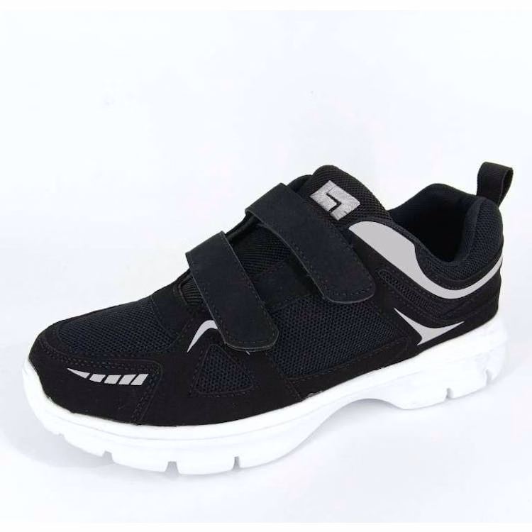 2-Strap Velcro Sneakers - Size 5-7.5 Black