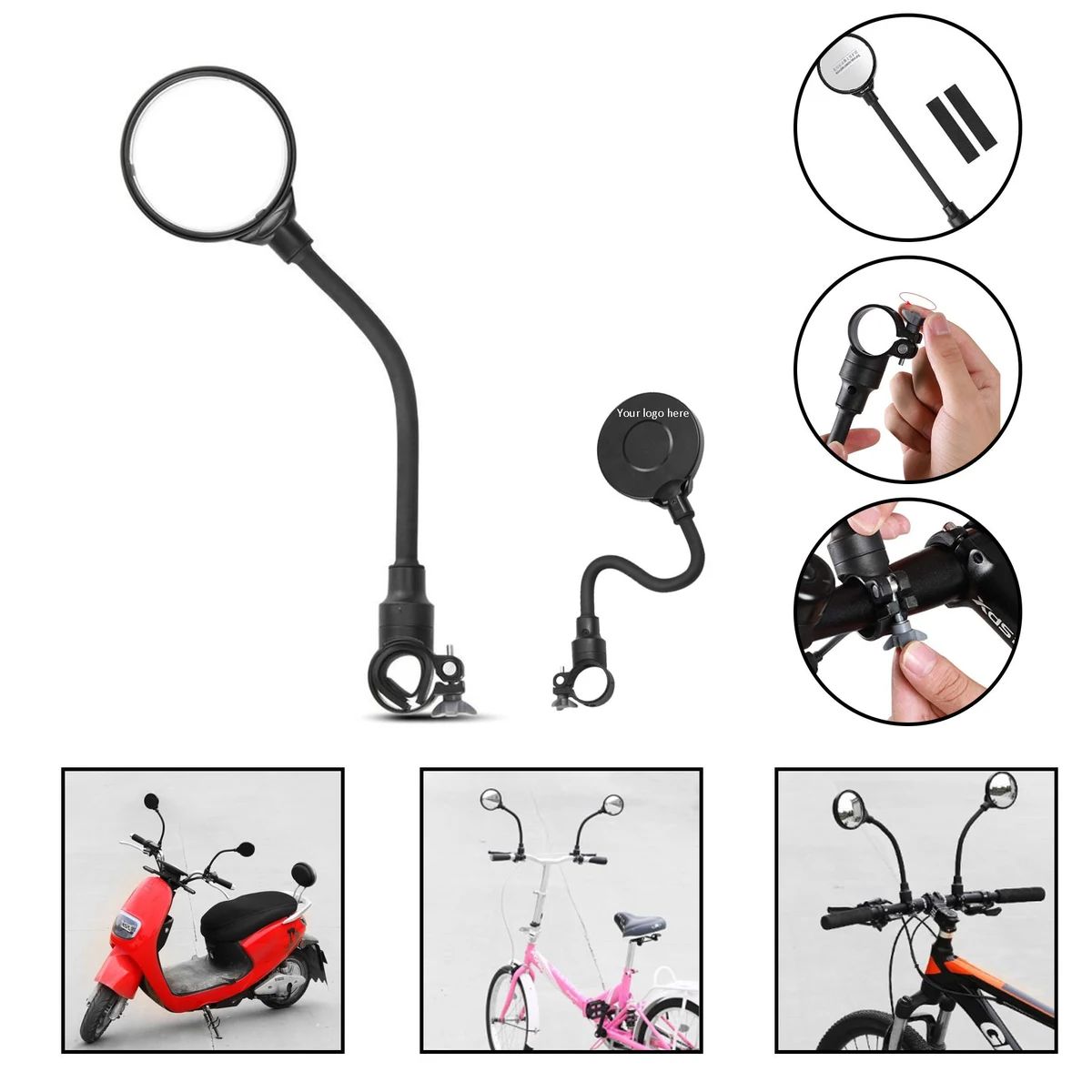 Adjustable Rotatable Bike Rearview Mirror 1