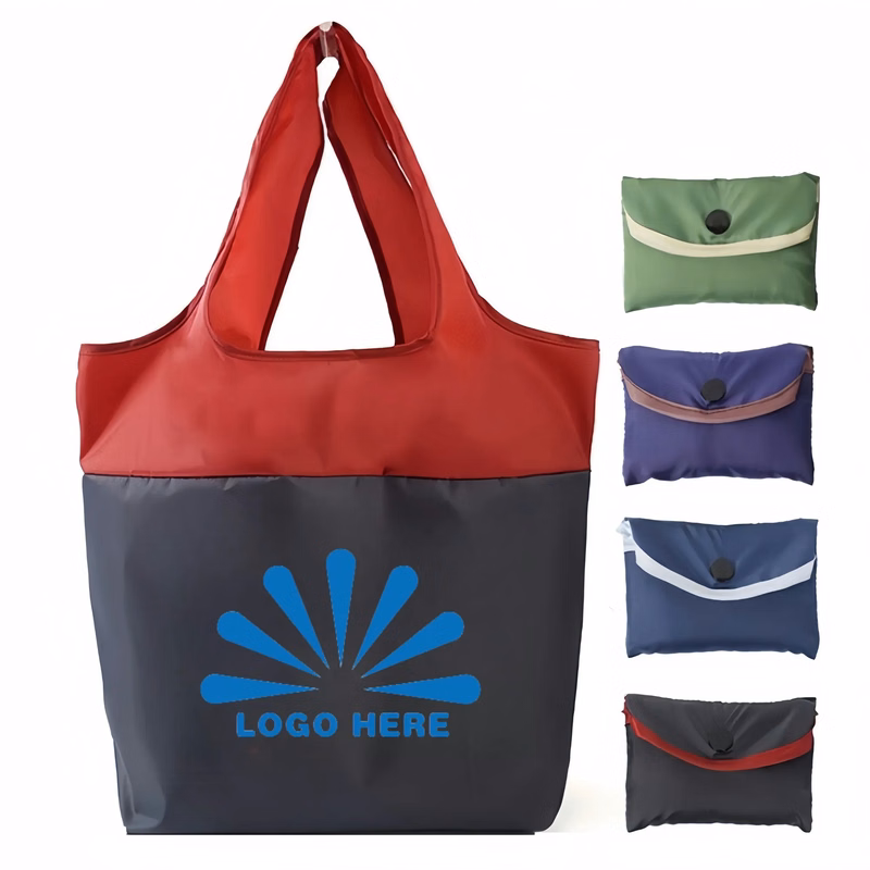 MOQ100 Recycled Polyester Waterproof Foldable Shopping Bag
