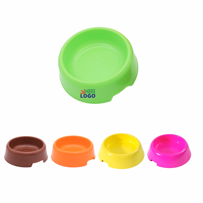 Candy Color Plastic Round Pet Bowl