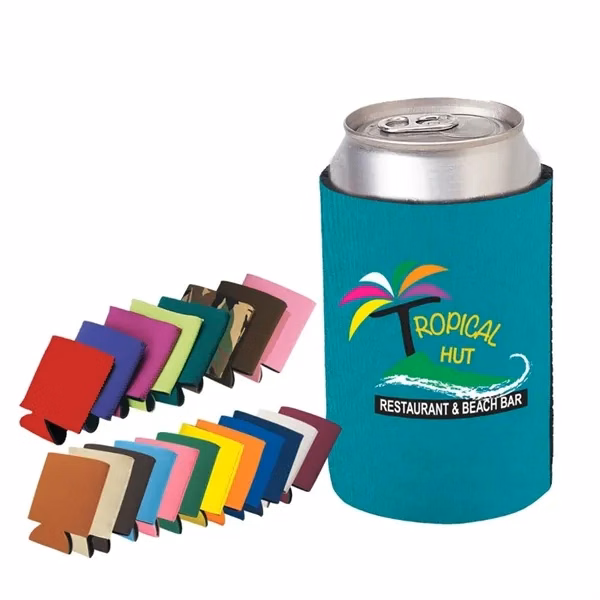 Custom 12 oz Polyester Beverage Insulator — Collapsible Full-Color Cooler