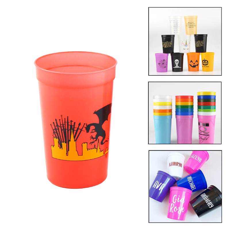 22 Oz Mood Color Changing Plastic Stadium Cups