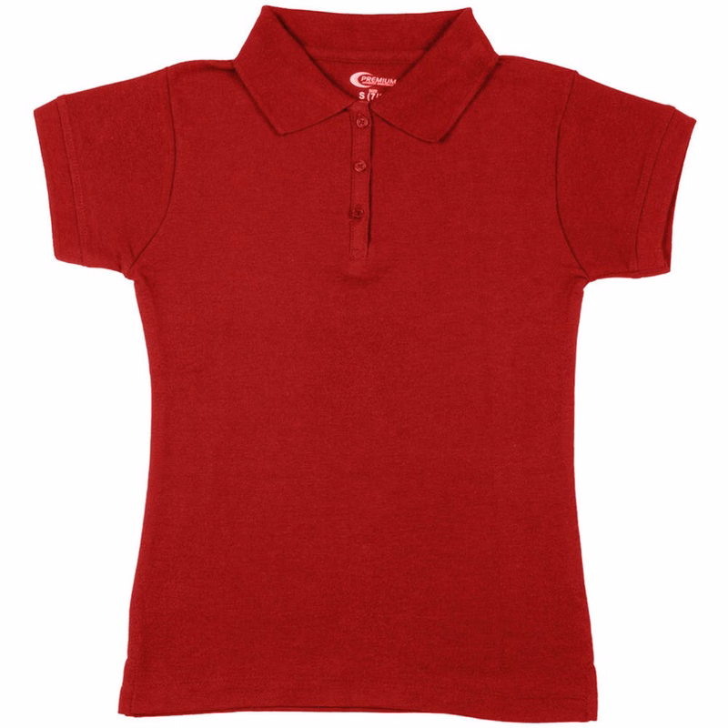 Girls' Polo Shirts - Red Size 10/12 (M)