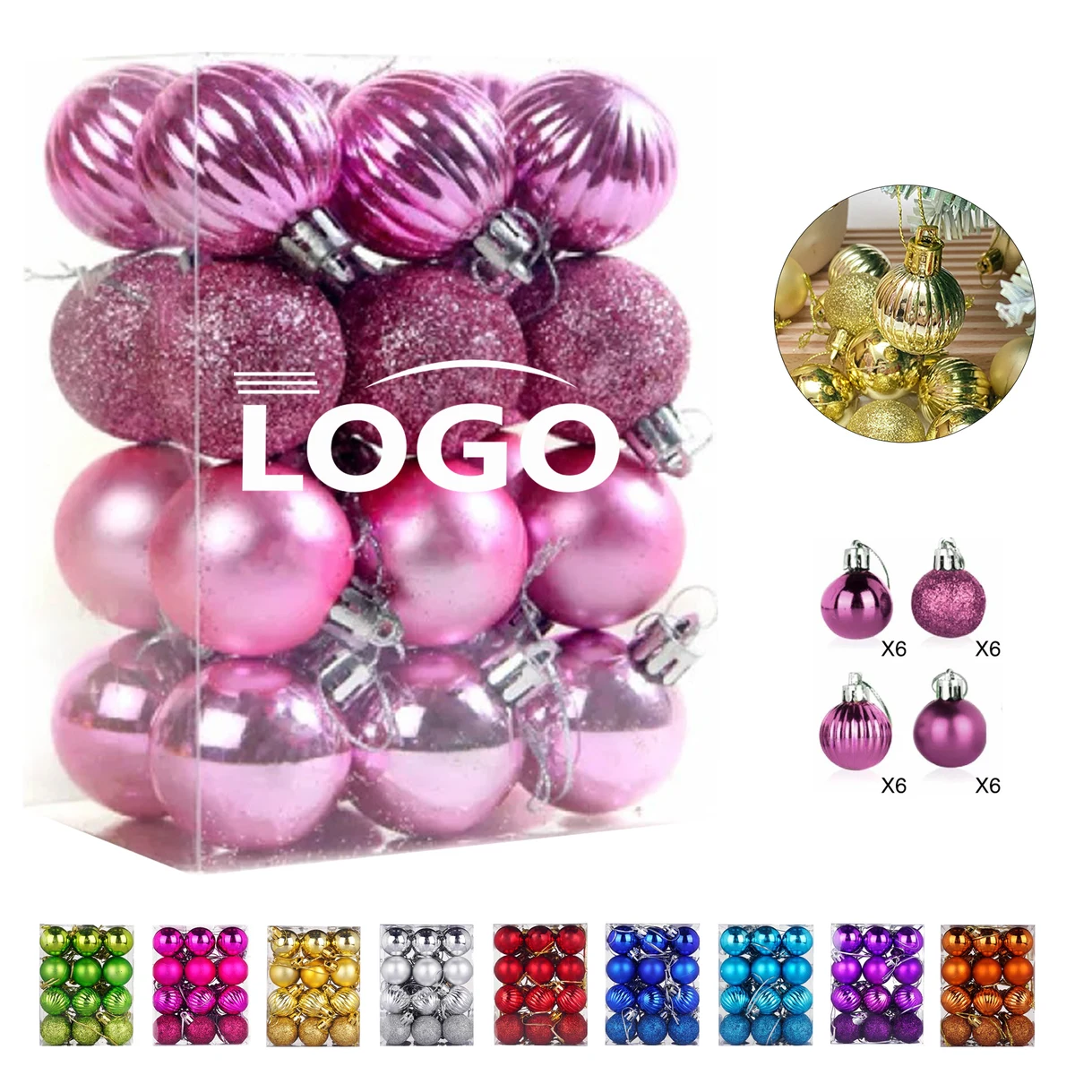 Bright Plastic Christmas Balls 1