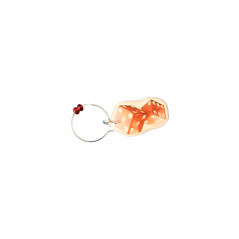Wine Glass / Coffee Mug Charm with single sided custom shape up to 1 Sq. In.