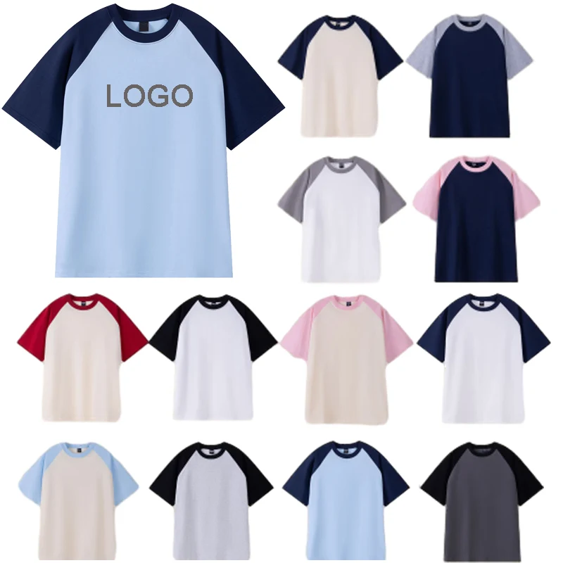 Unisex Colorblock Cotton Raglan T-Shirt 1