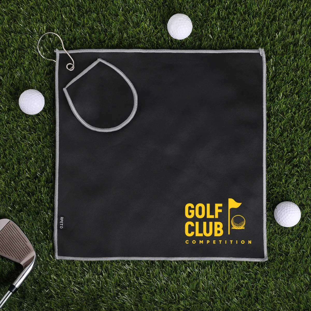 Fairway Recycled Golf Towel With Ball Cleaning Pouch 1
