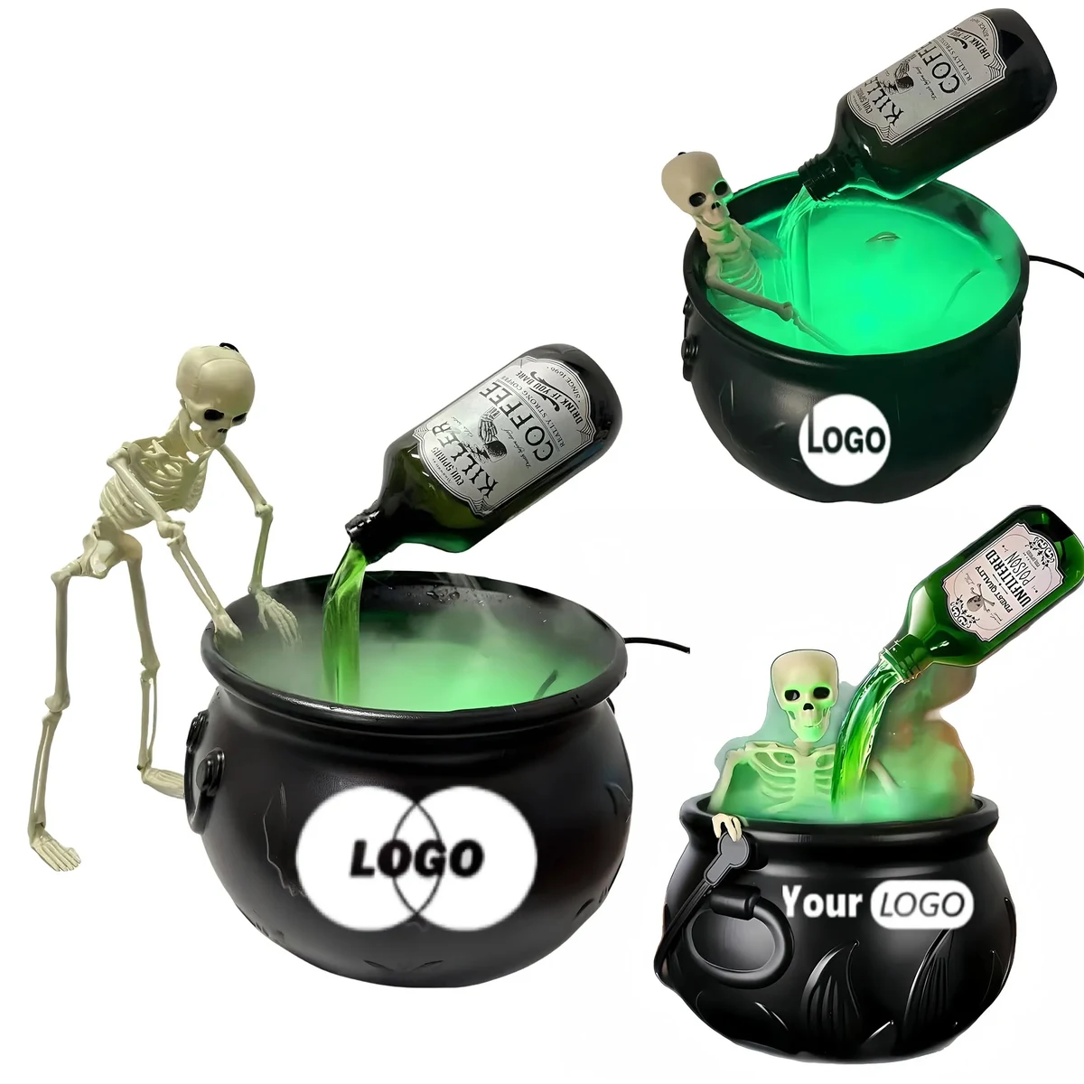 Halloween Magic Floating Potion Decor Set With Cauldron 1