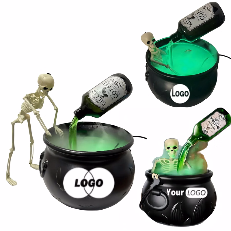 Halloween Magic Floating Potion Decor Set With Cauldron