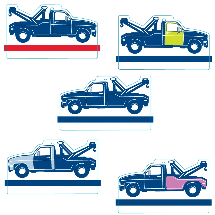 Tow Truck Shape Custom Air Fresheners - Top 10 Scents 1