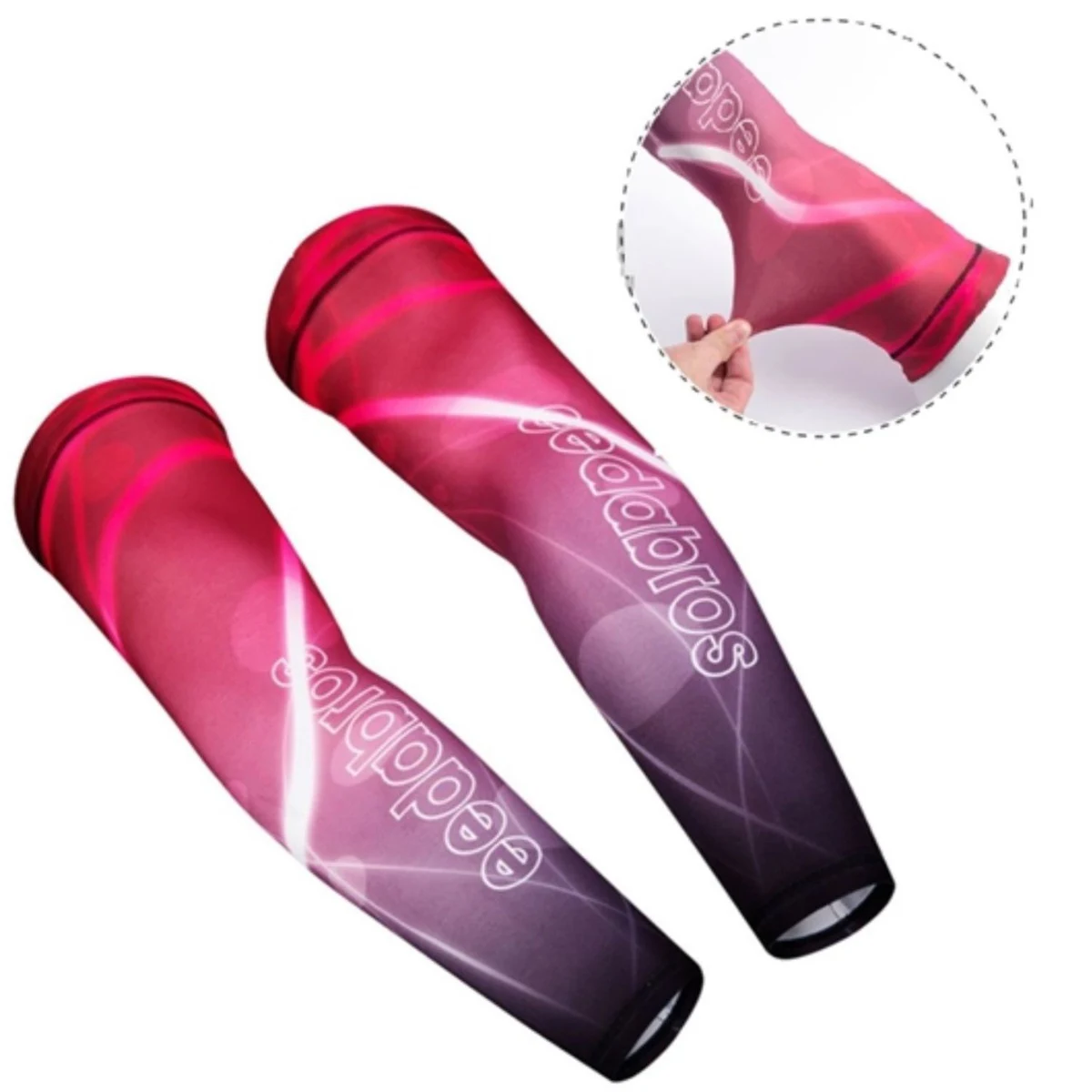 Dye-sublimated stretchy arm sleeves, Youth & Adult size 1