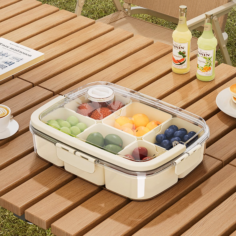Lunch Box With 6 Compartment Container