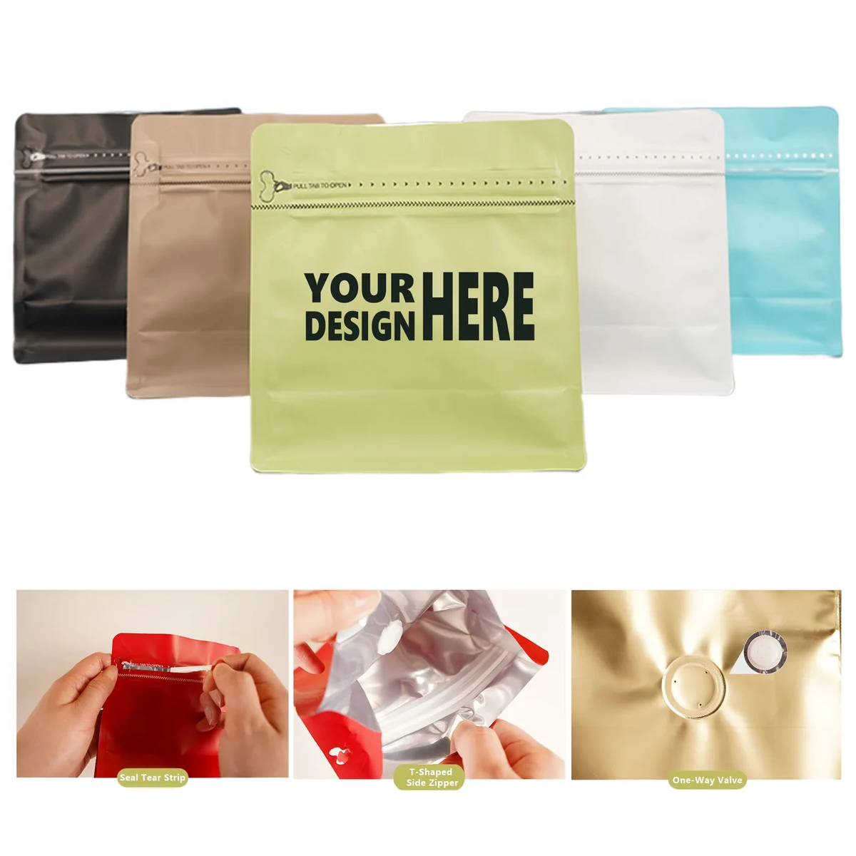 Self Sealing Coffee Bag With Degassing Valve 1