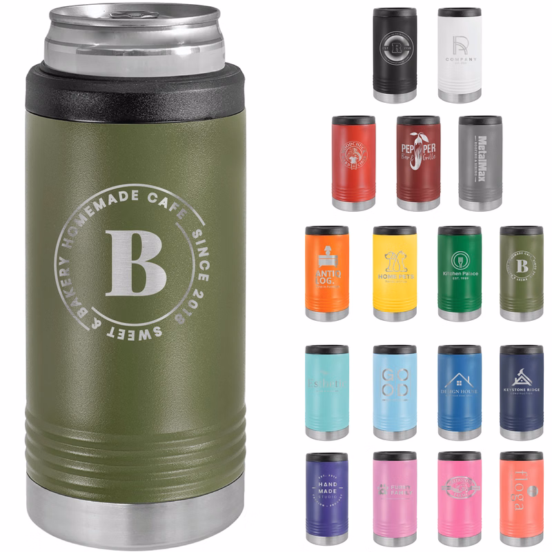 12 Oz. Polar Camel Stainless Steel Slim Can Cooler
