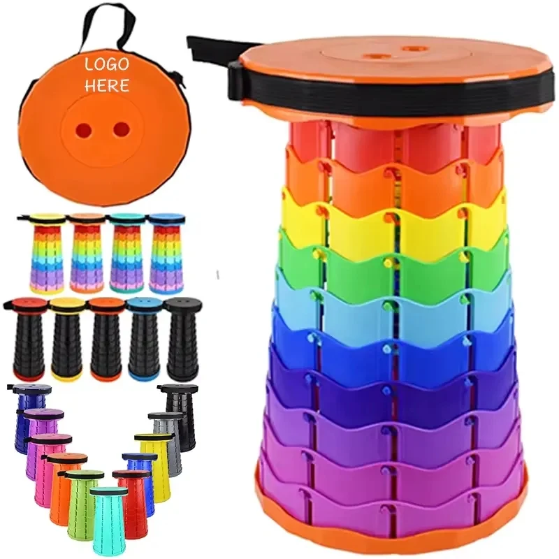 Rainbow Retractable Folding Stool 1