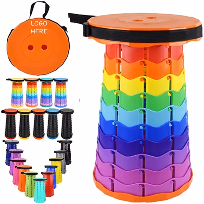 Rainbow Retractable Folding Stool