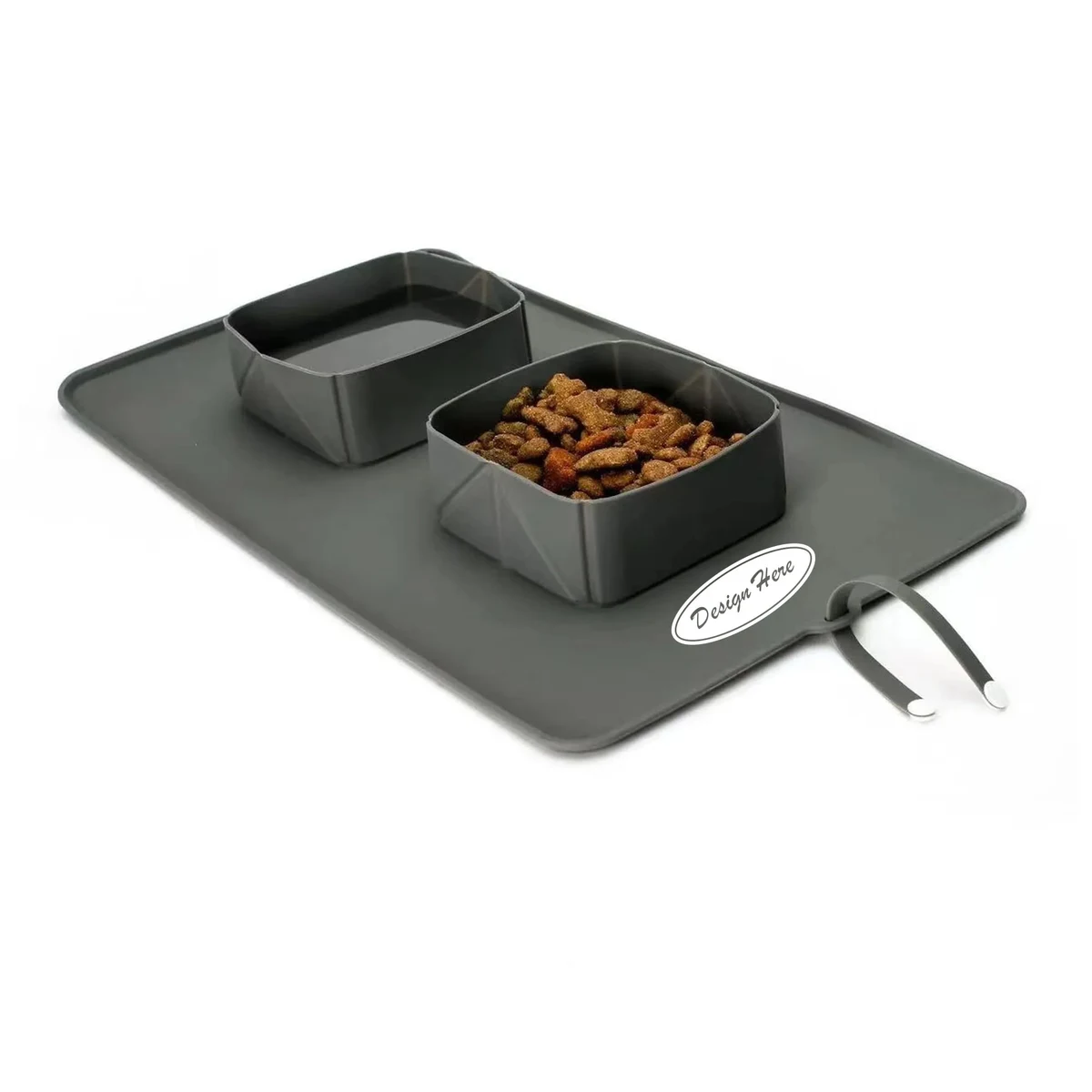 Double Collapsible Dog Cat Bowl Travel Feeder 1
