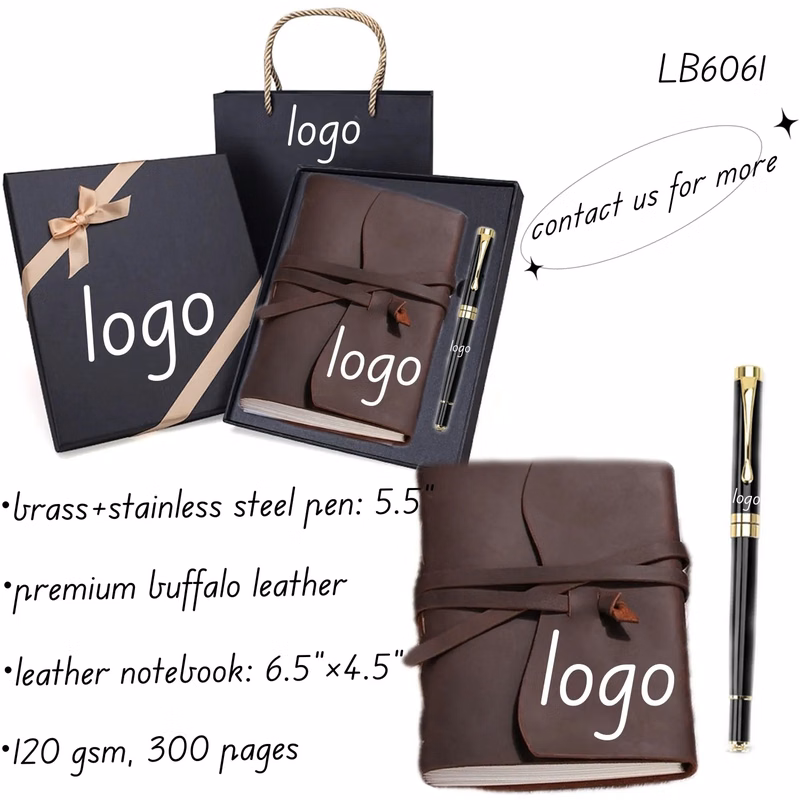 Handmade Genuine Leather Journal Pen Gift Set Writing Kit