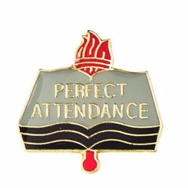 Perfect Attendance Scholastic Pin