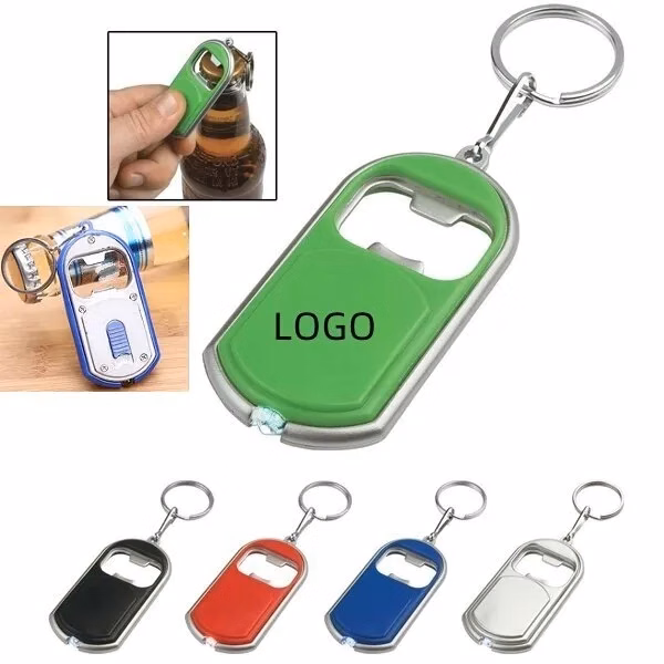 Bottle Opener Keychain Tool with LED Light