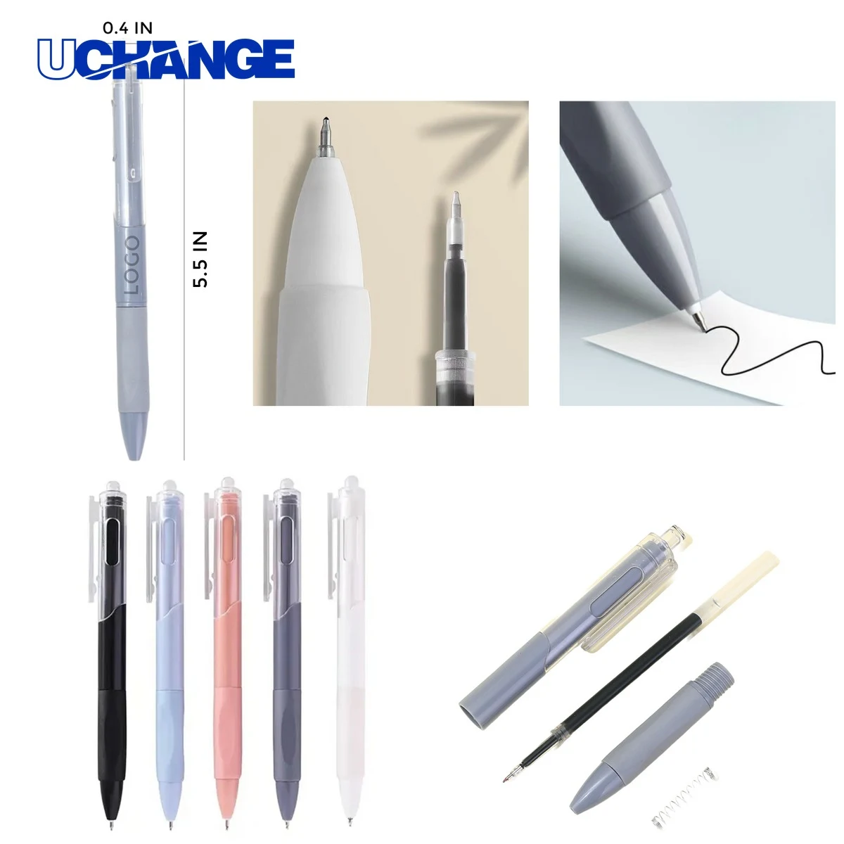 Convenient Click Ballpoint Pen for Quick Notes, custom pen with logo imprint 1