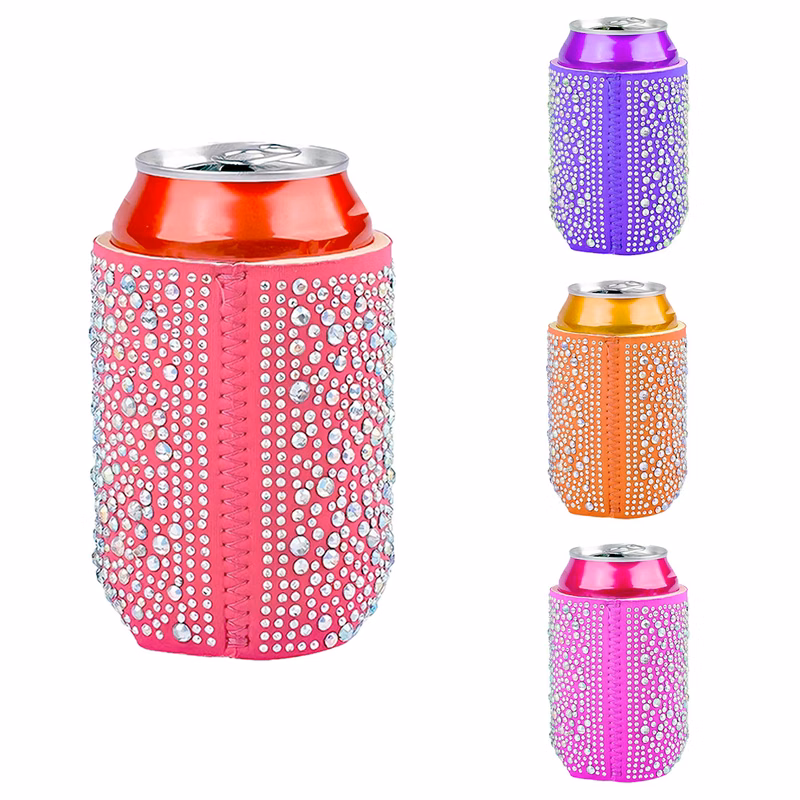 Rhinestone Insulated Can Cooler