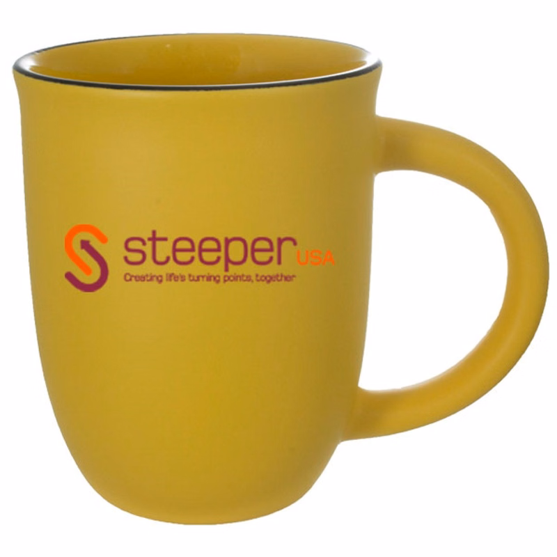 14 oz Salem II - Yellow Matte Satin Custom Mug