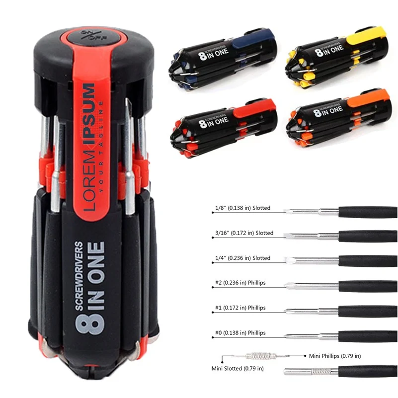 8" 1 Screwdriver With Led Light 1