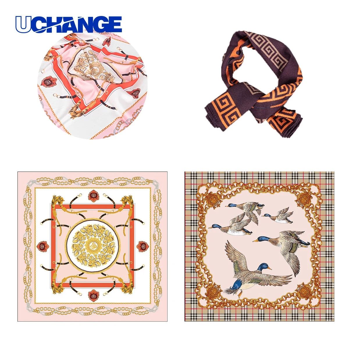 Large Square-Shaped Silk Scarf for Fashion Wear 1