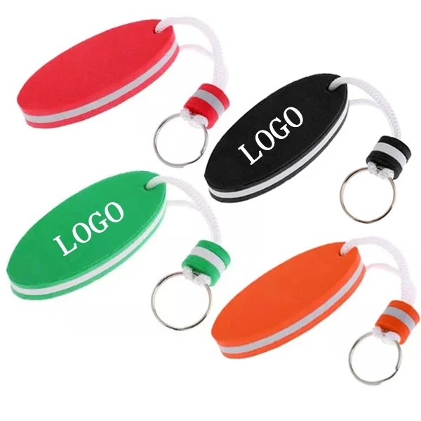 Oval Shaped EVA Foam Floating Key Chain 1