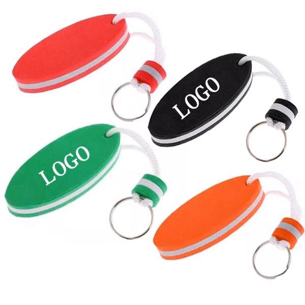 Oval Shaped EVA Foam Floating Key Chain