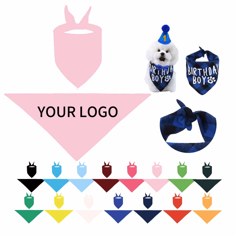 Wrinkle Resistant Polyester Bandana for Dogs and Cats