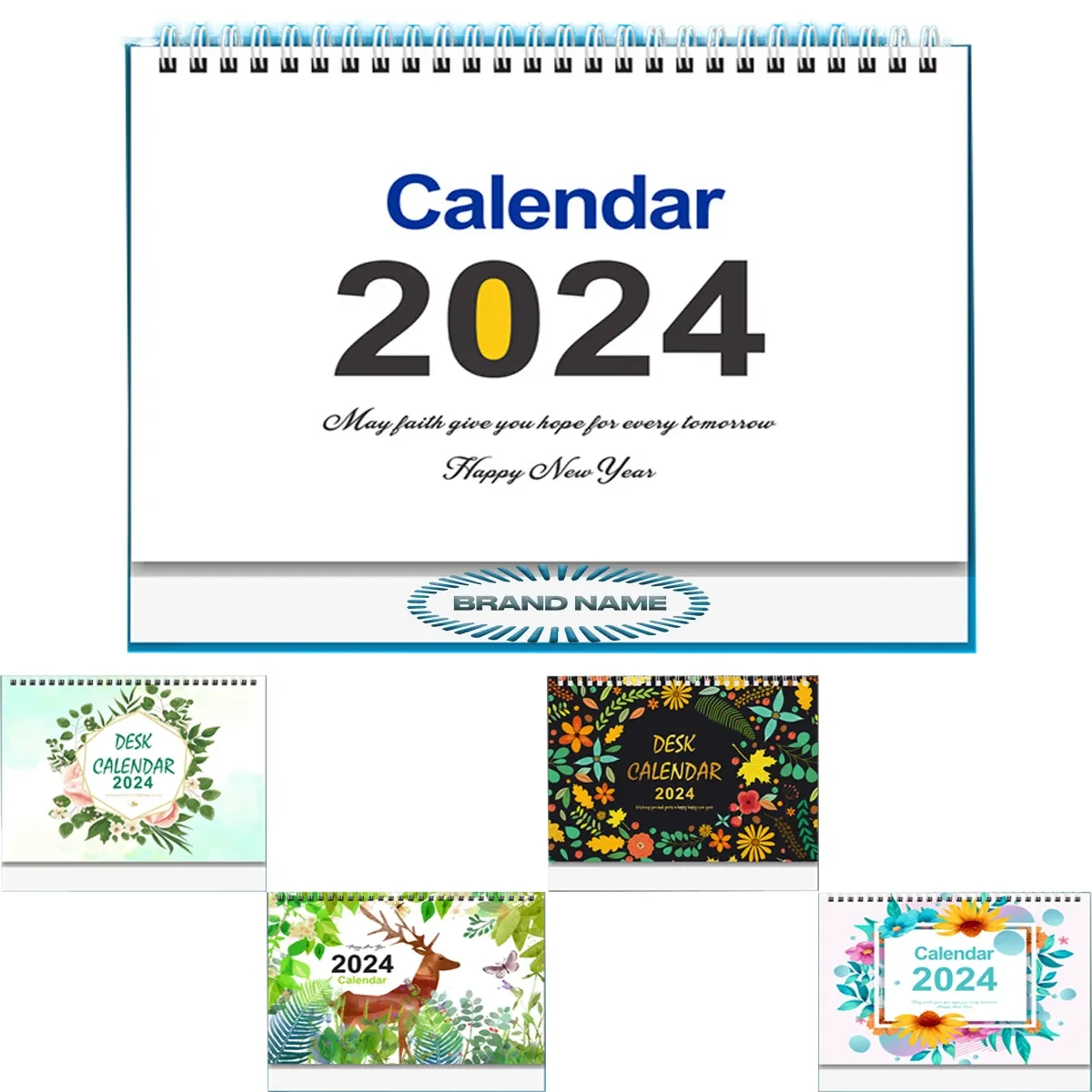 2024 Thickened Fashion Standing Flip Office Desk Calendar 1