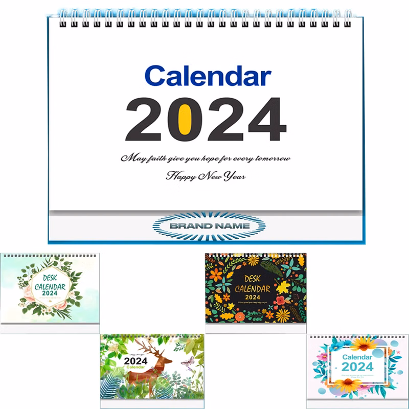 2024 Thickened Fashion Standing Flip Office Desk Calendar