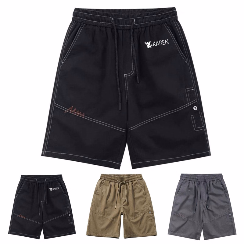 Men's Lightweight Polyester Casual Relaxed Elastic Shorts