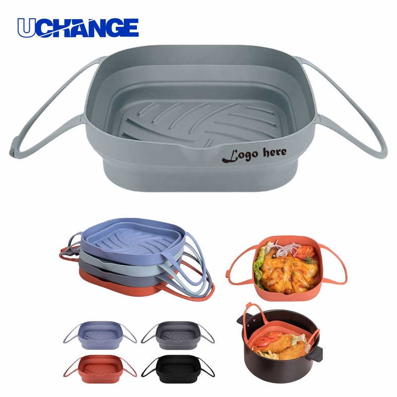 Reusable Air Fryer Silicone Pot Bowl Dish for Cooking