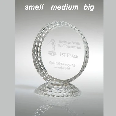 Optical Crystal Golf Trophy (Medium) 1