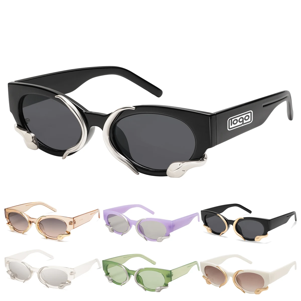 Vintage Metal Snake Sunglasses 1