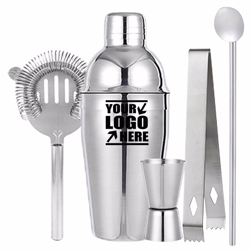 5 Piece Cocktail Shaker Set