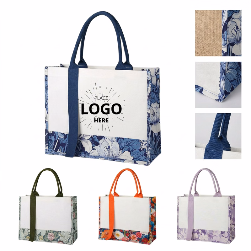 Floral Canvas Tote Bag