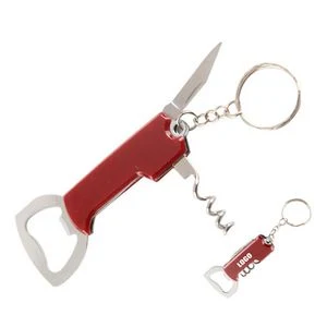 Versatile Multifunction Steel Bottle Opener With Key Ring 1
